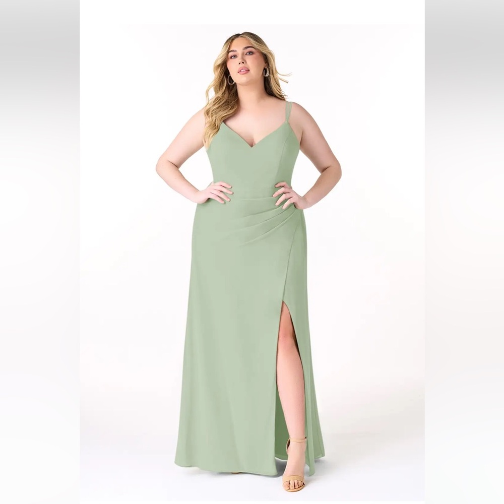 Azazie Sage Green Wedding Dress